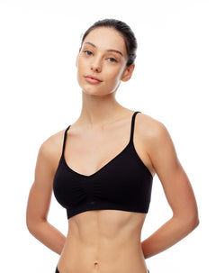 Top soporte medio seamless negro