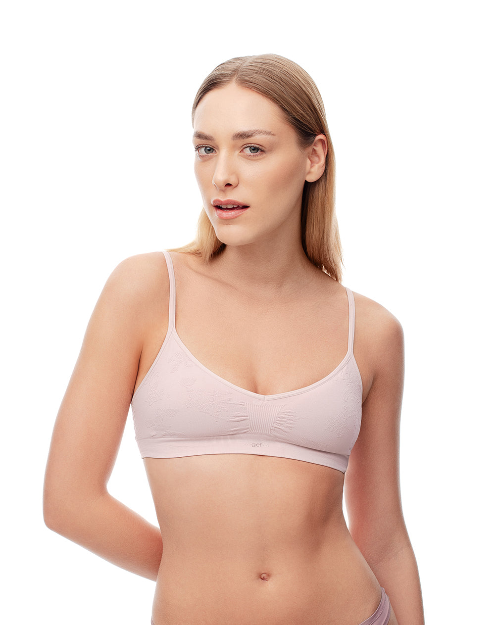 Top soporte medio seamless palo rosa