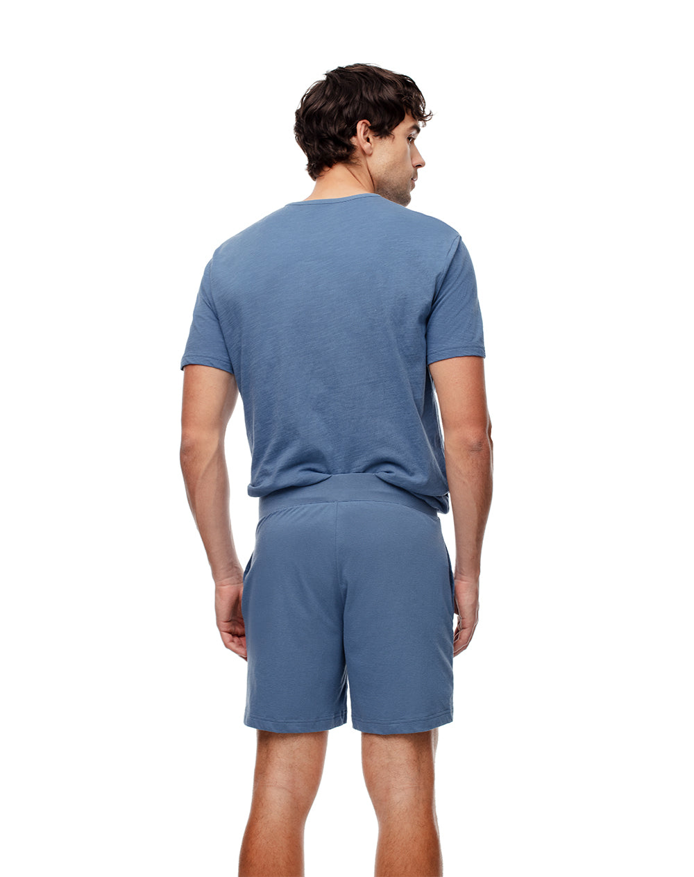Bermuda de pijama hombre algodón azul