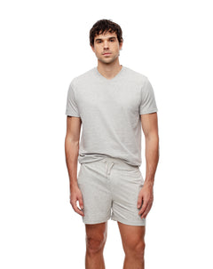 Bermuda de pijama hombre algodón gris