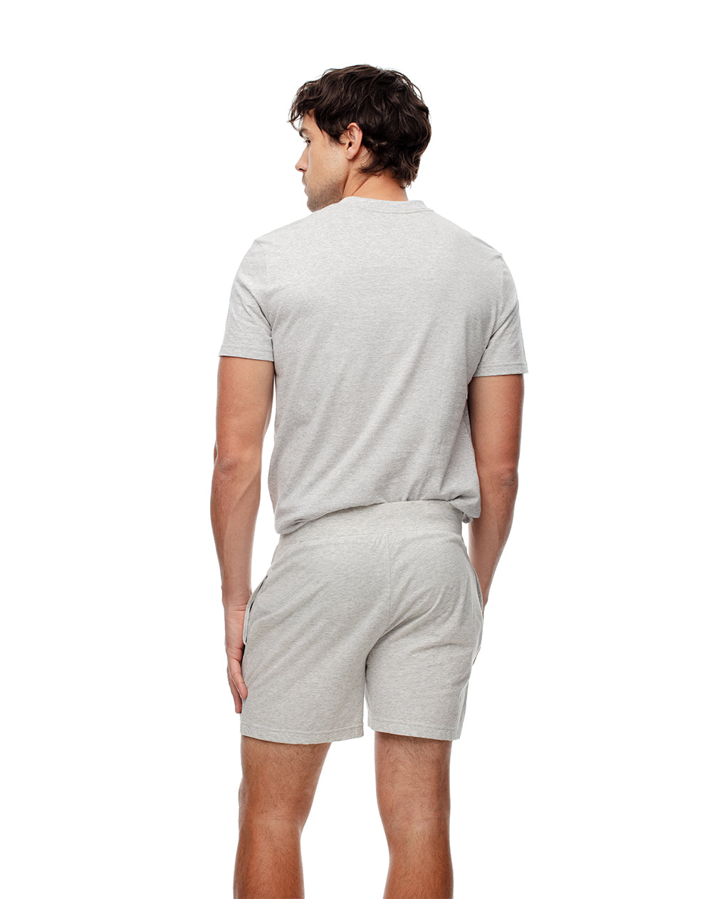 Bermuda de pijama hombre algodón gris
