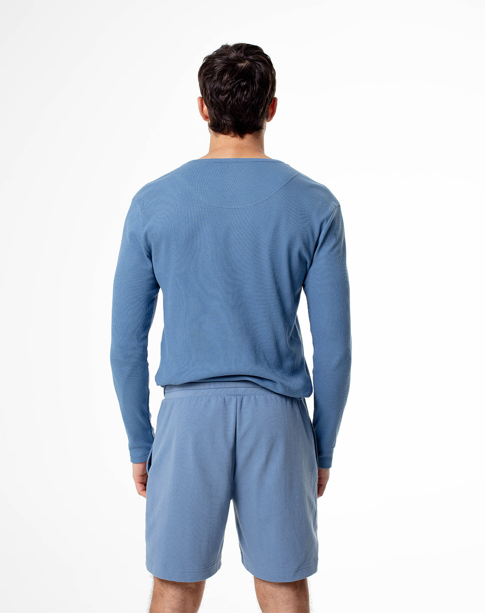 Bermuda regular azul hombre