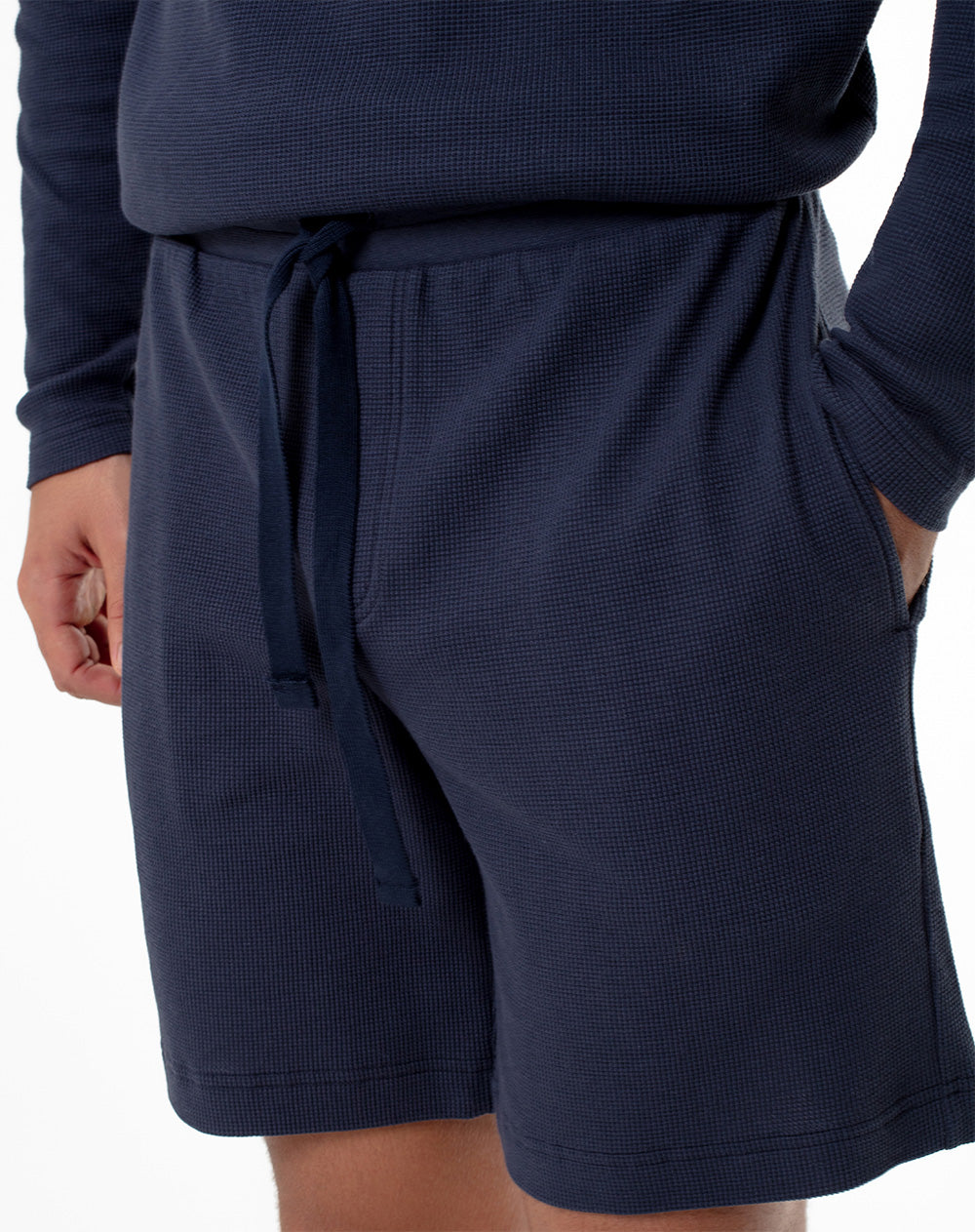 Bermuda regular algodón azul hombre