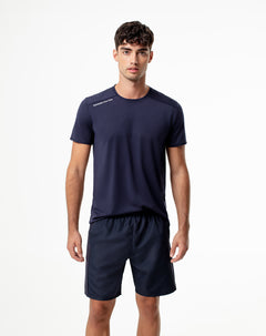 Pantaloneta deportiva secado rápido azul hombre