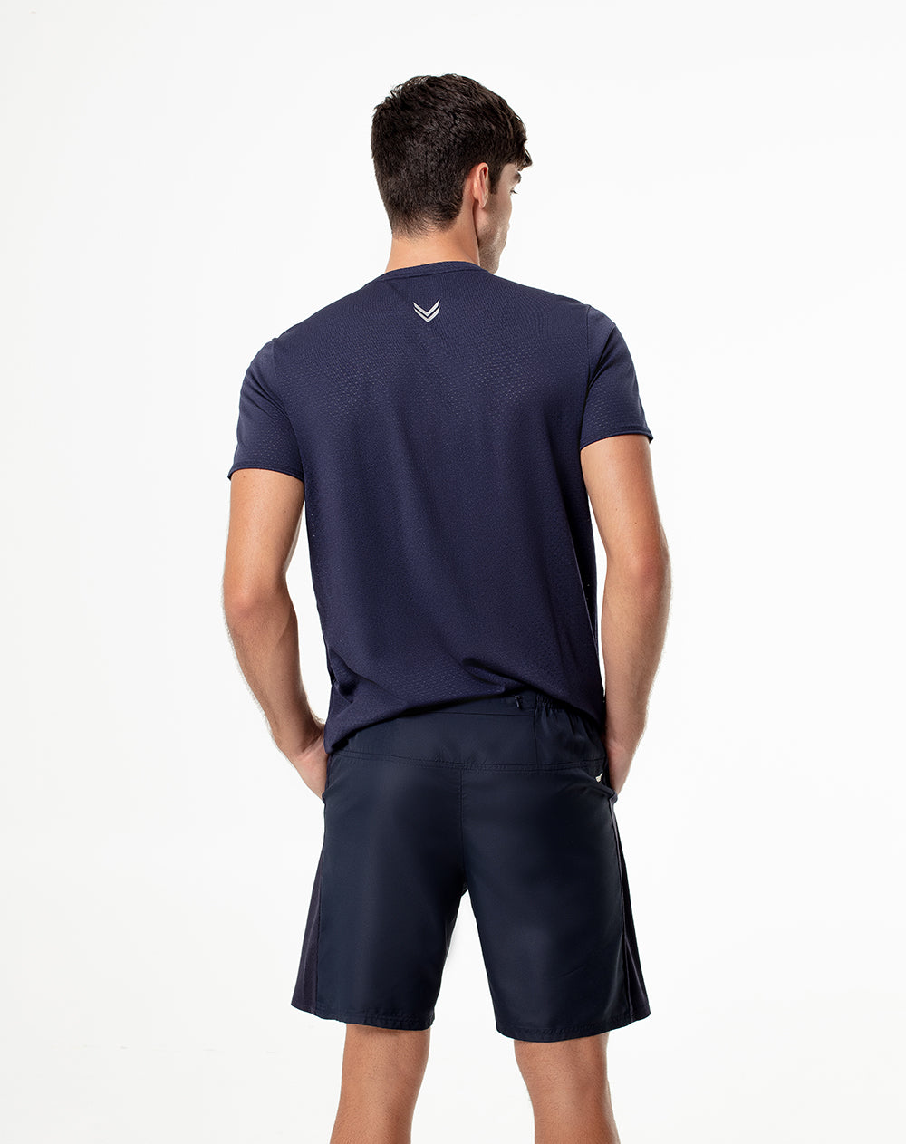 Pantaloneta deportiva secado rápido azul hombre