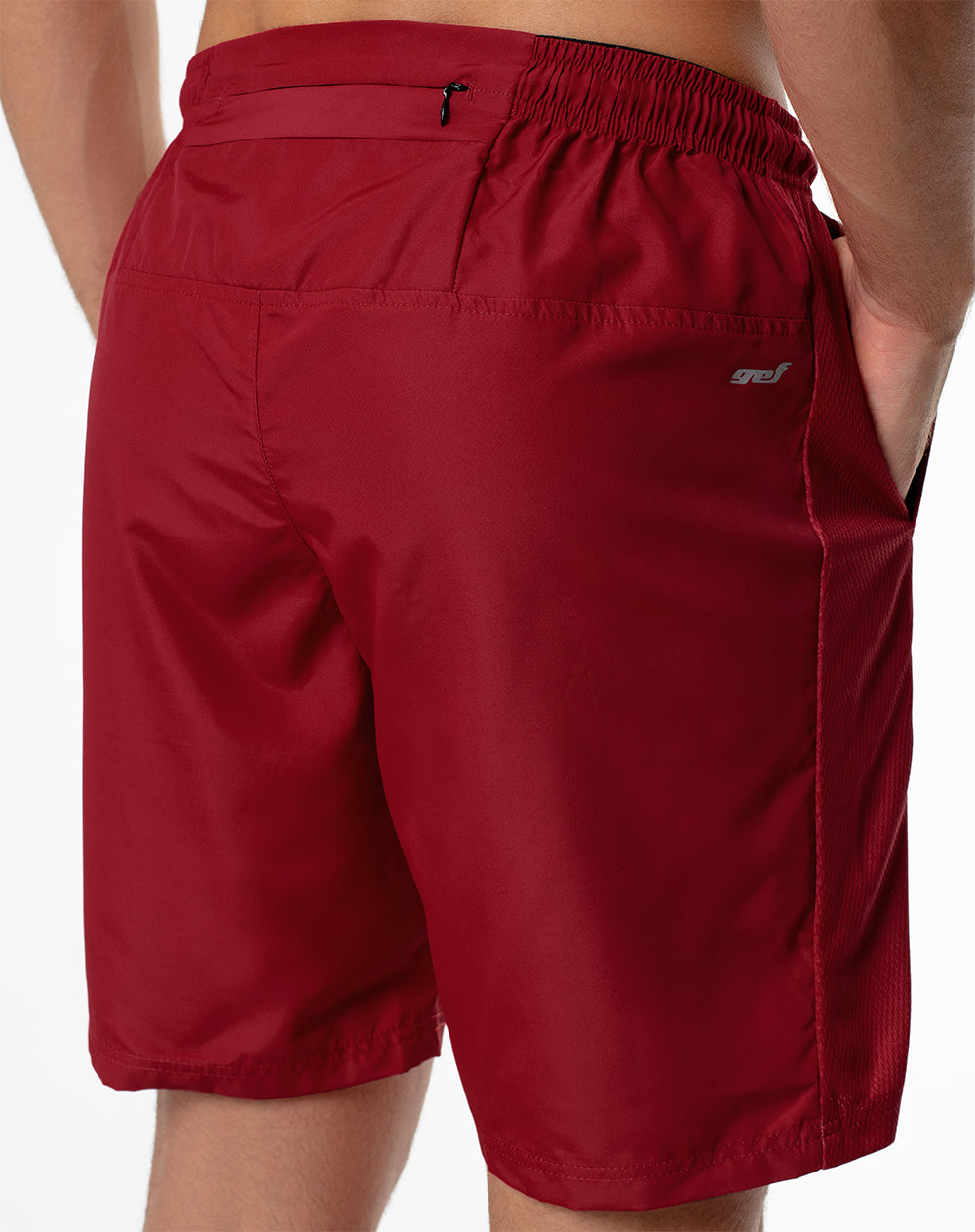 Pantaloneta deportiva secado rápido roja hombre