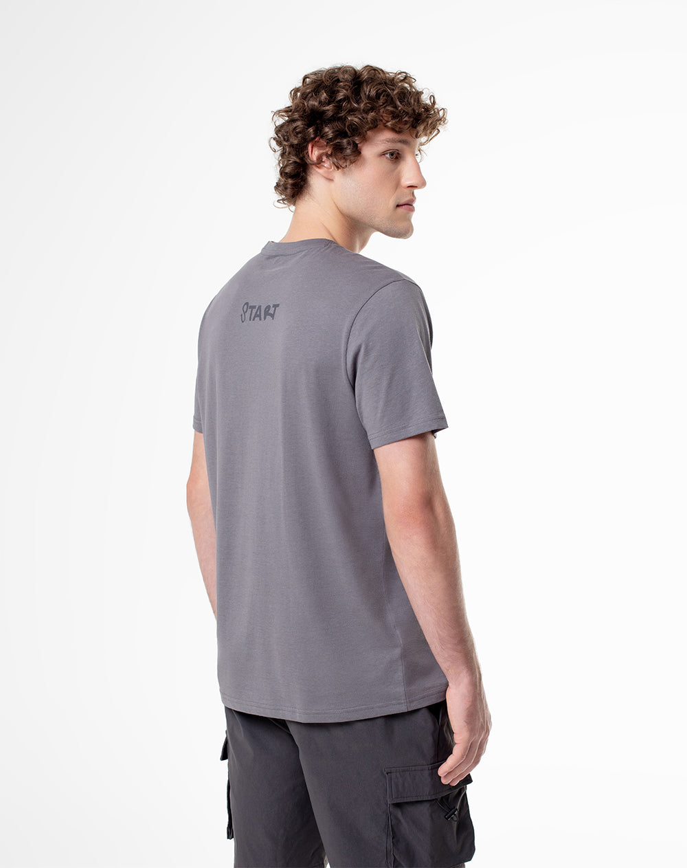 Camiseta regular algodón jersey gris hombre