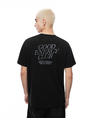 Camiseta regular algodón negro hombre