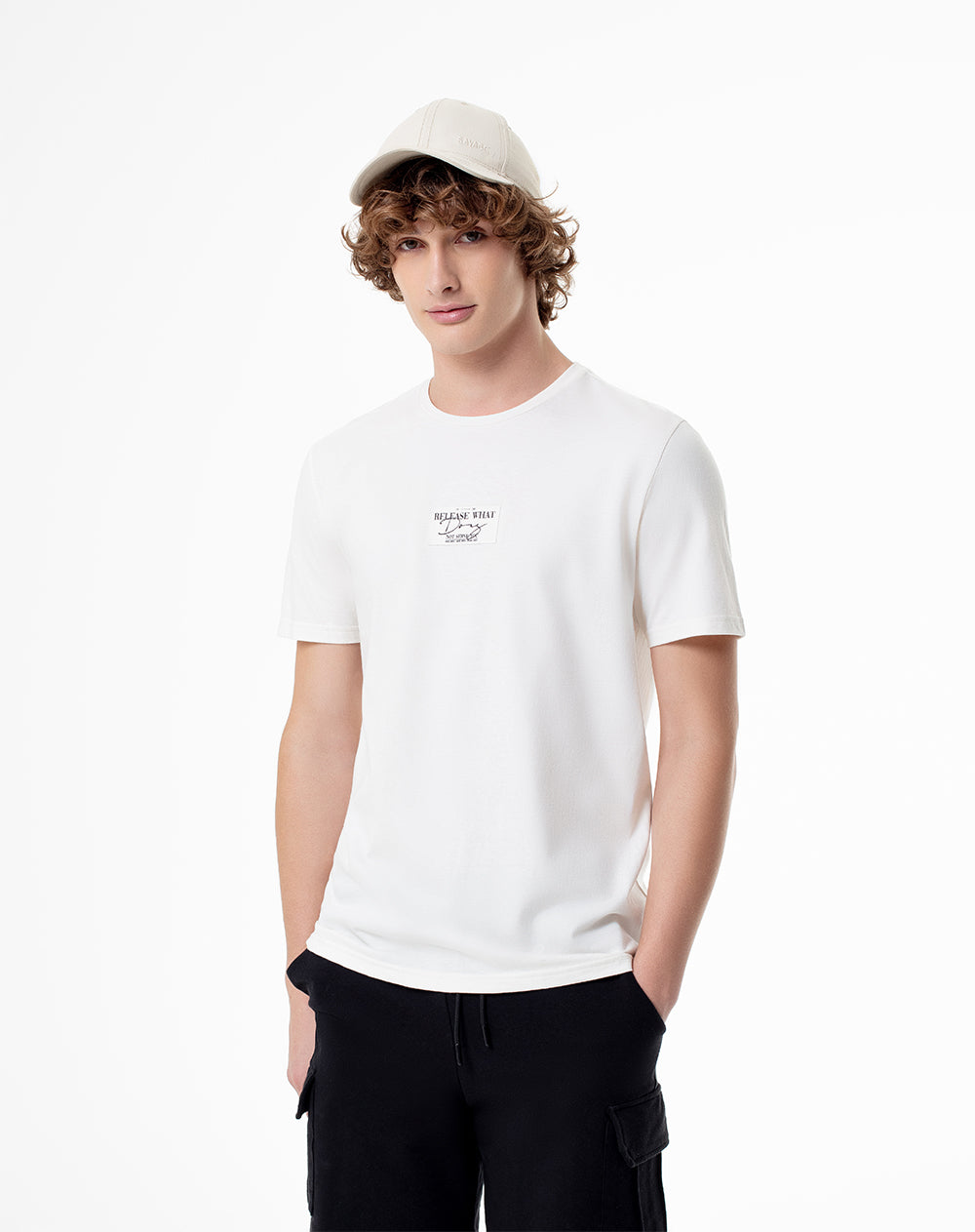 Camiseta regular algodón jersey crudo hombre