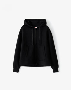 Buzo tipo hoodie negro hombre