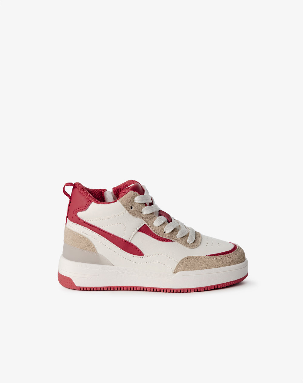 Tenis high-top beige niño