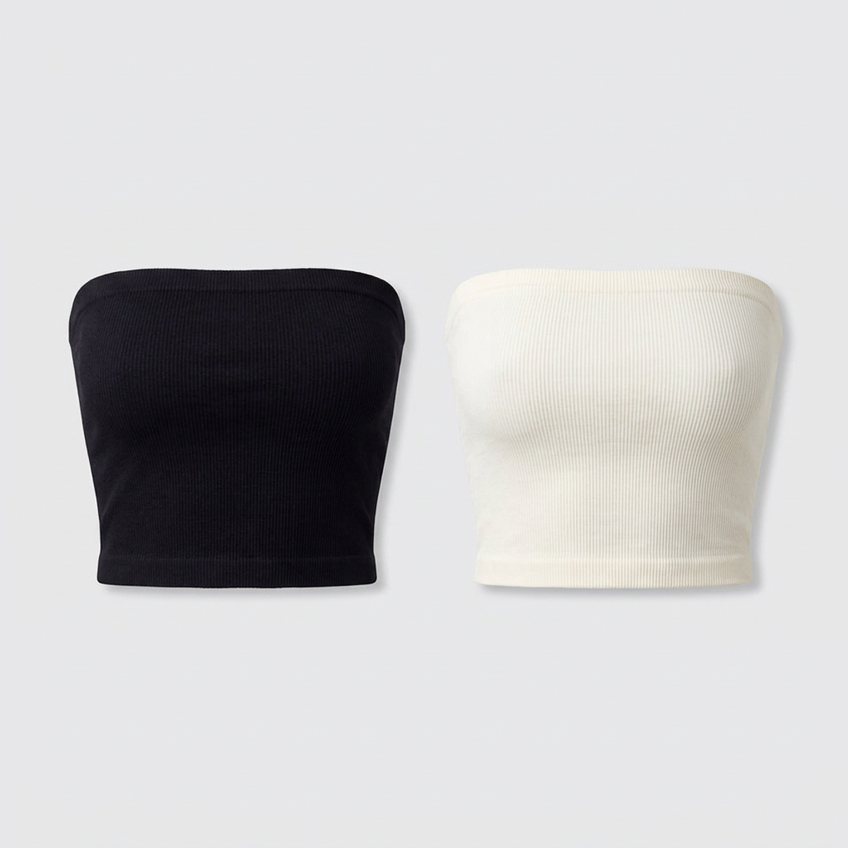 Pack x2 strapless seamless negro + vainilla mujer