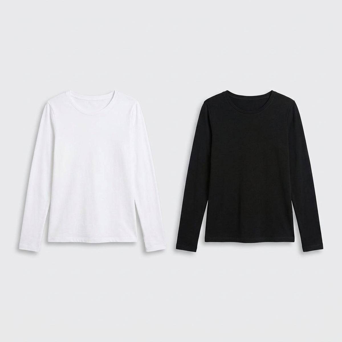 Pack x2 camibuzo slim algodón blanco + negro mujer
