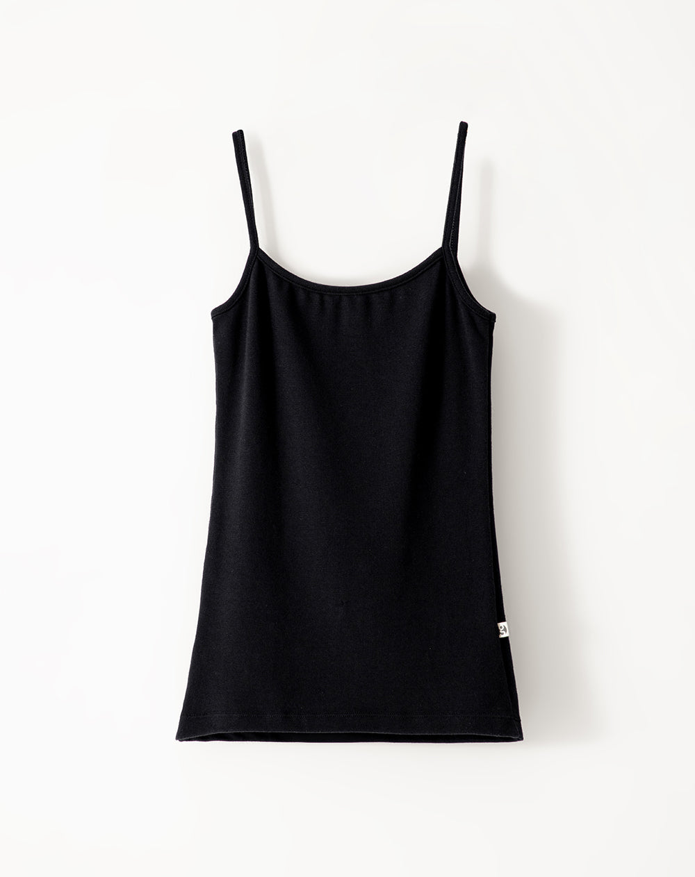 Camisilla slim algodón negra mujer