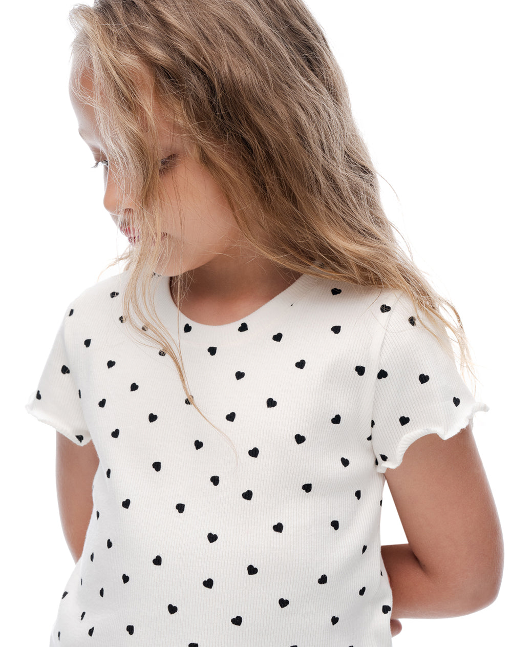 Camiseta slim manga corta blanca estampada