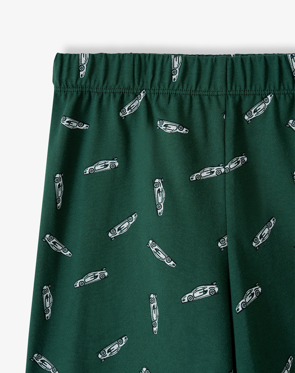 Pijama regular manga corta verde niño