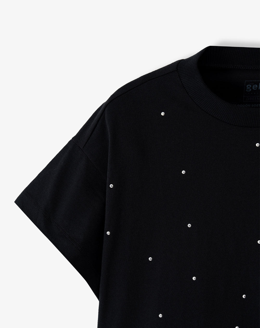 Camiseta relaxed manga corta negra