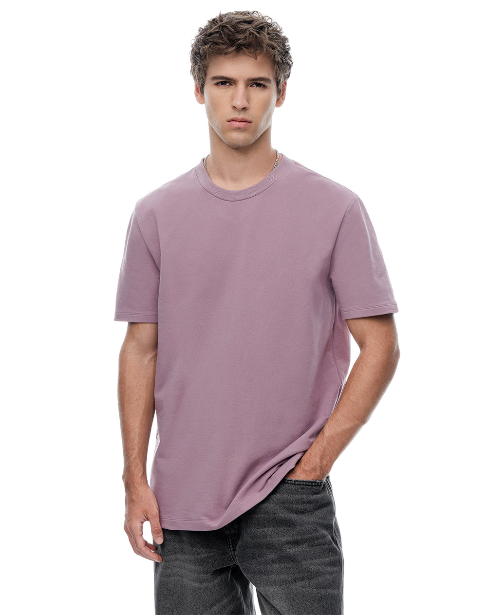 Camiseta regular manga corta palo de rosa