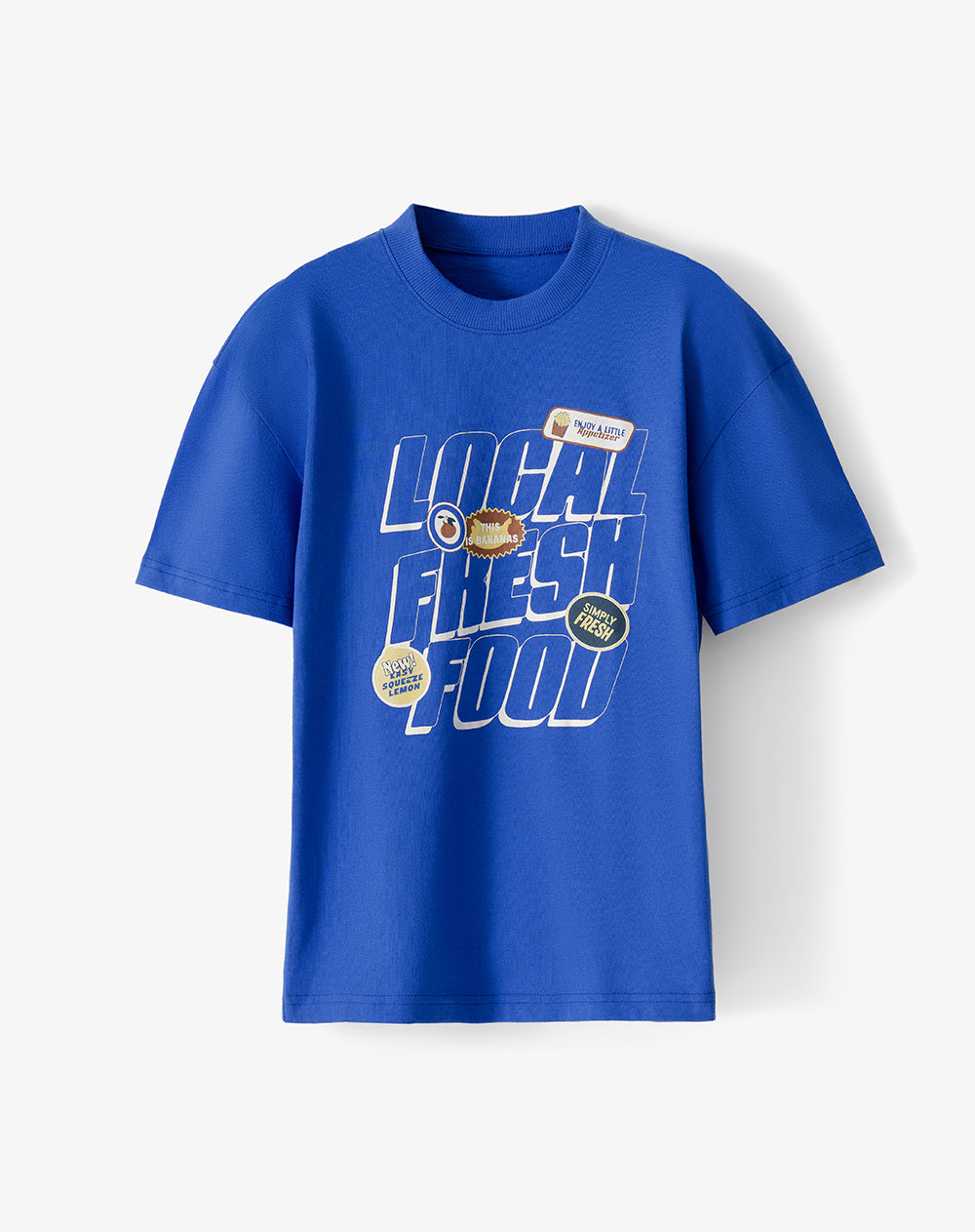 Camiseta regular manga corta azul