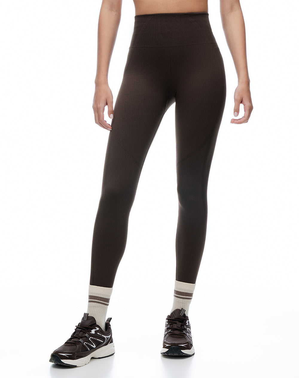 Legging tiro alto café oscuro