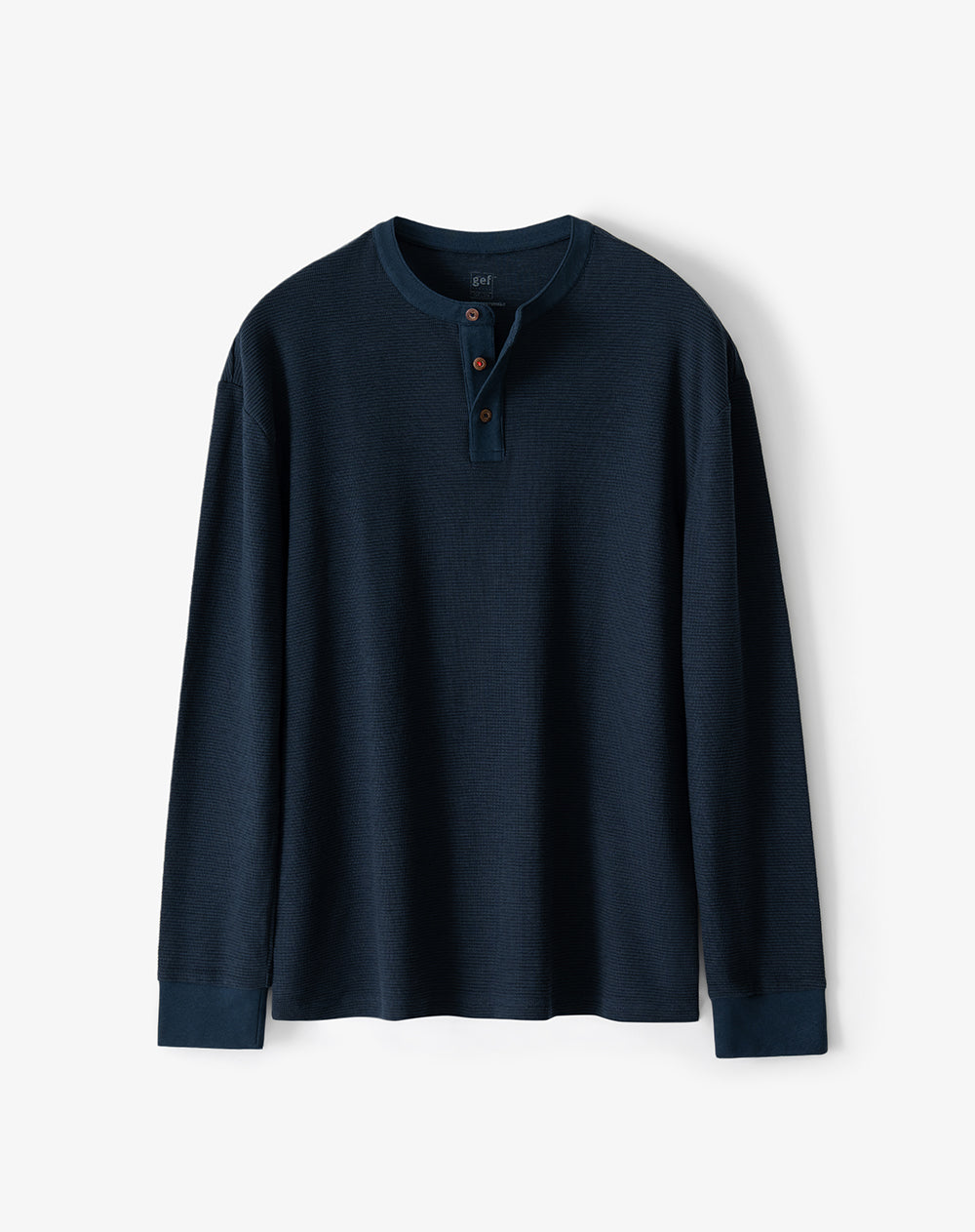 Camiseta slim manga larga azul hombre