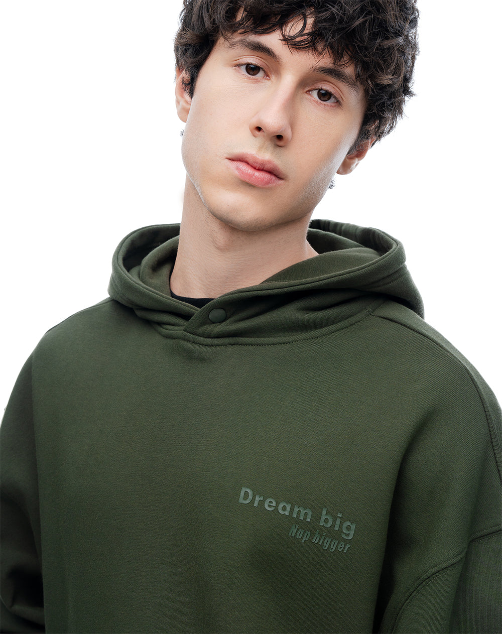 Buzo loose verde hombre