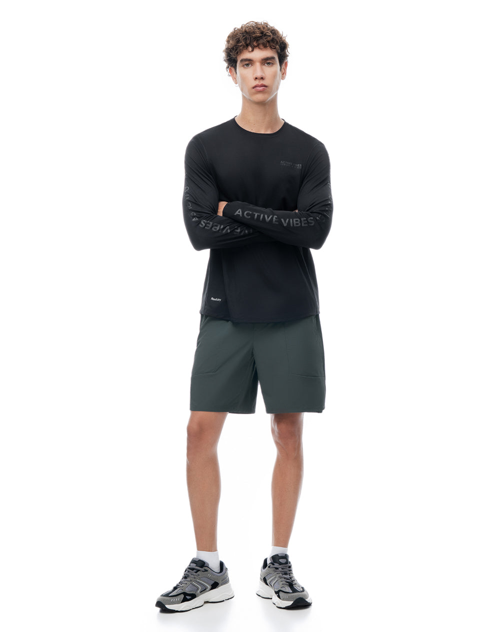 Pantaloneta deportiva verde hombre