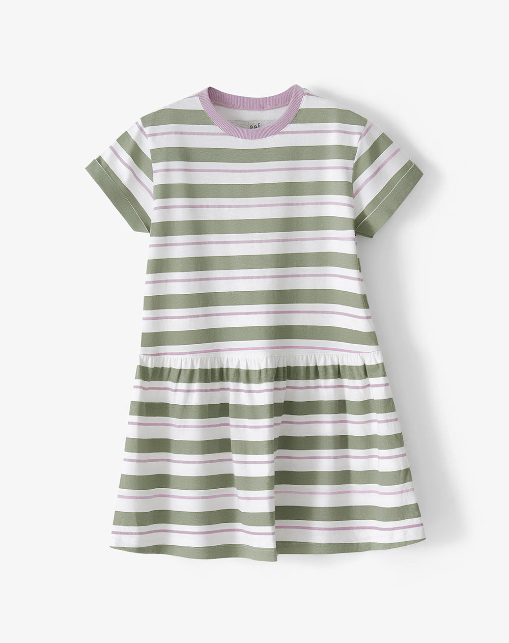 Vestido corto verde rayas