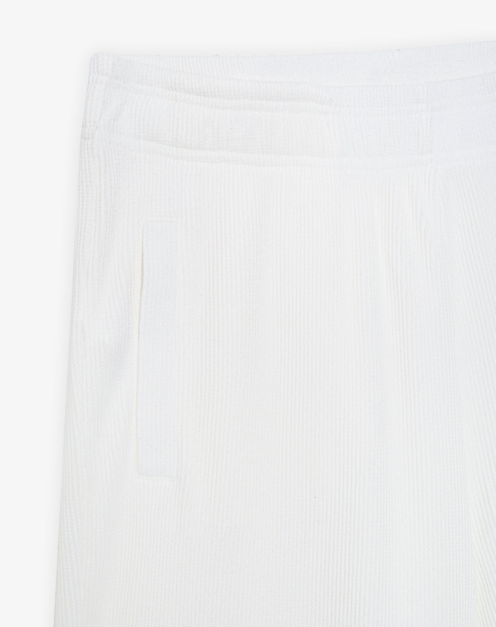 Pantalón regular tiro medio blanco mujer