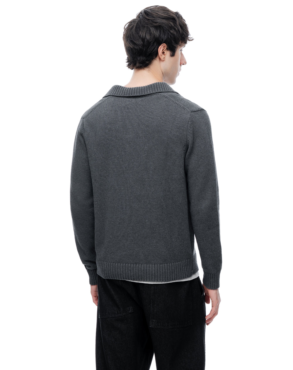 Buzo regular gris hombre