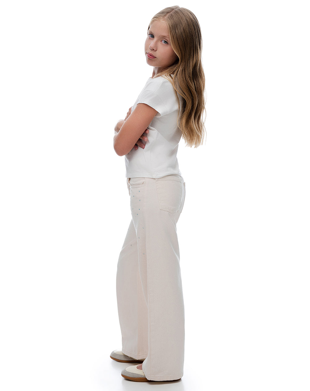 Jean loose tiro medio crudo