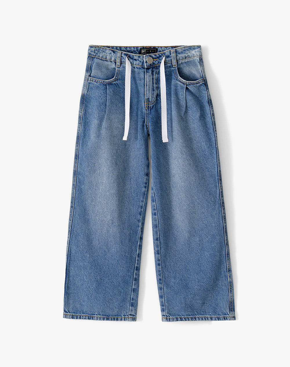 Pantalón loose tiro medio índigo niña