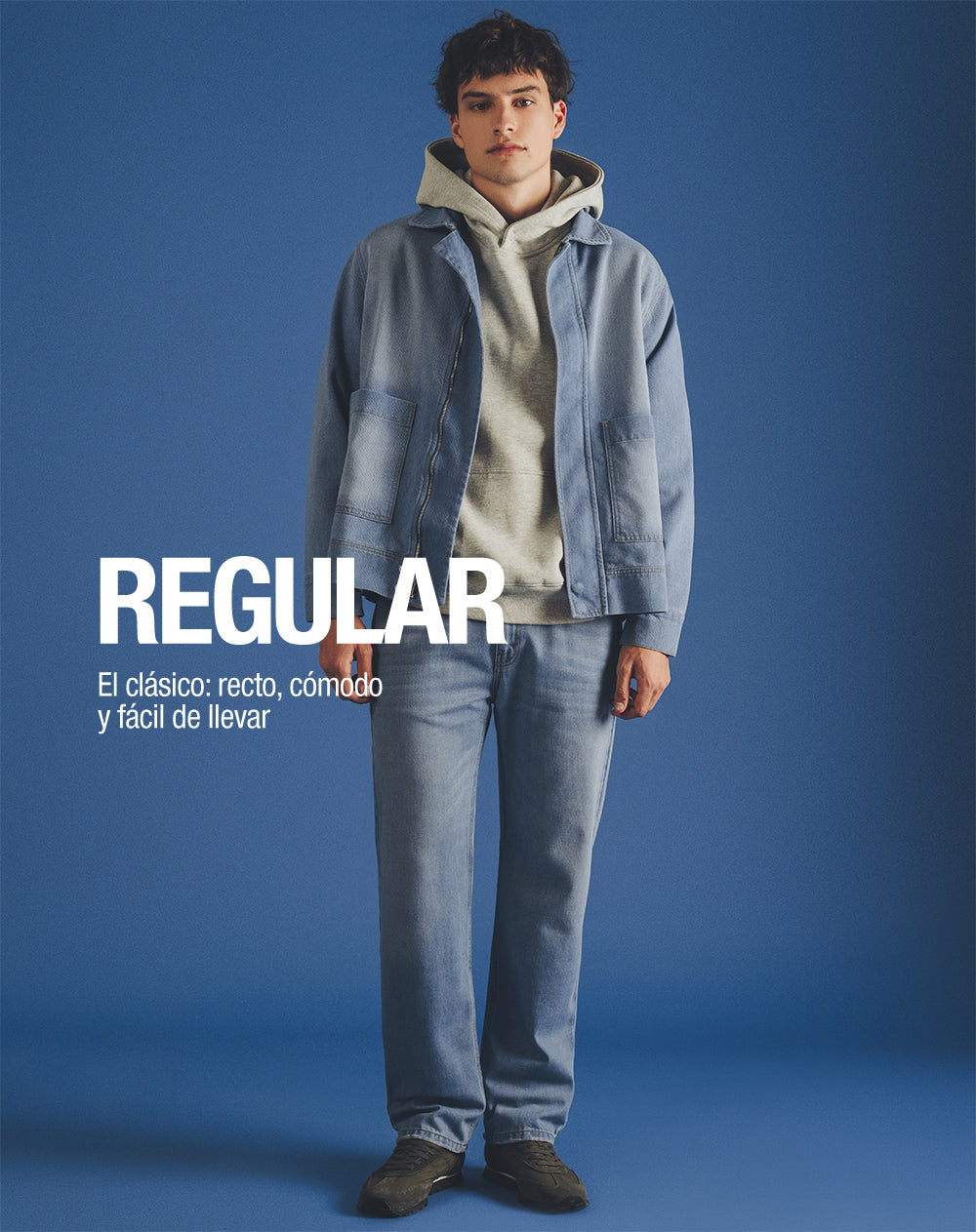 Jean regular índigo claro hombre