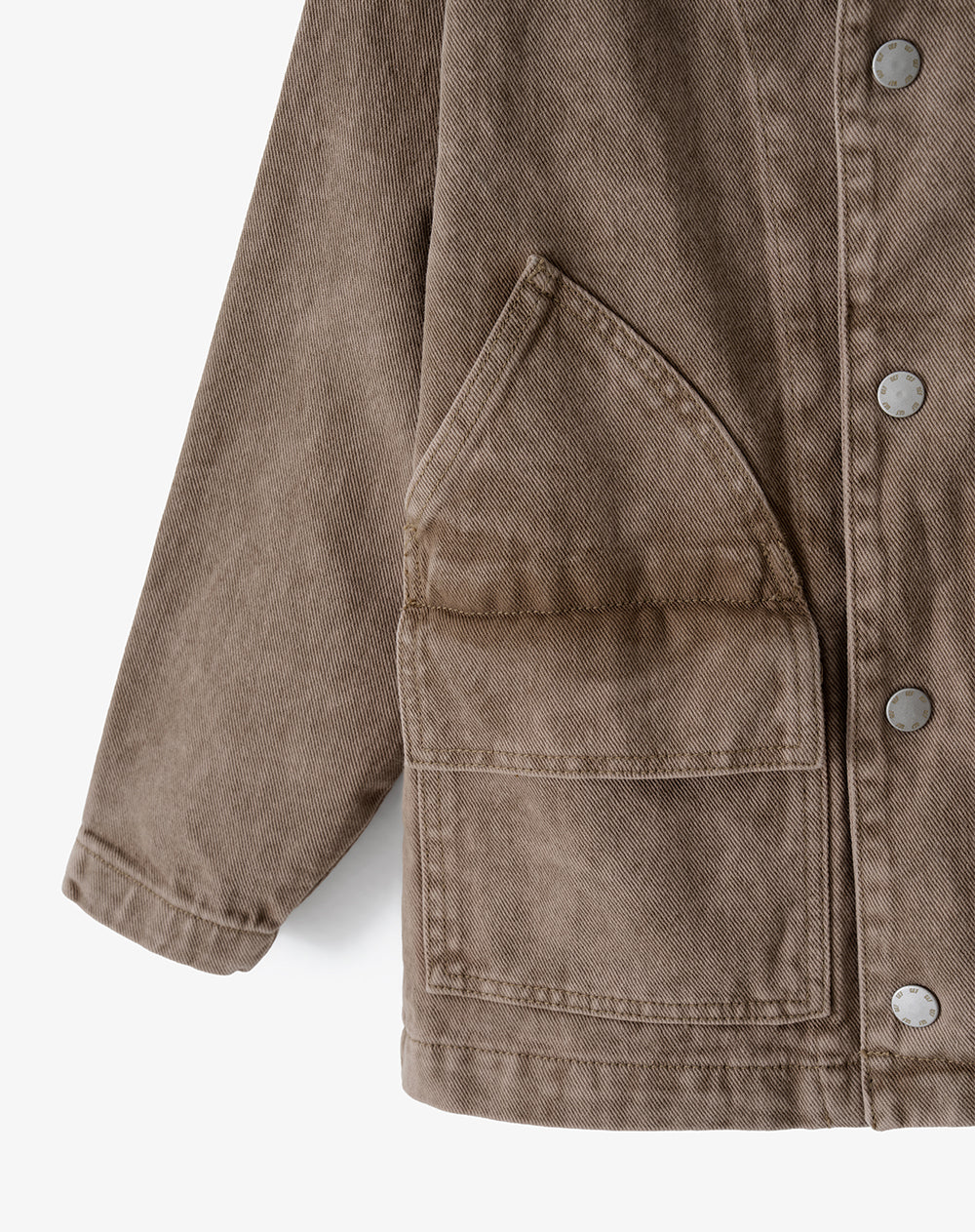 Chaqueta regular sin capucha drill denim habano niño