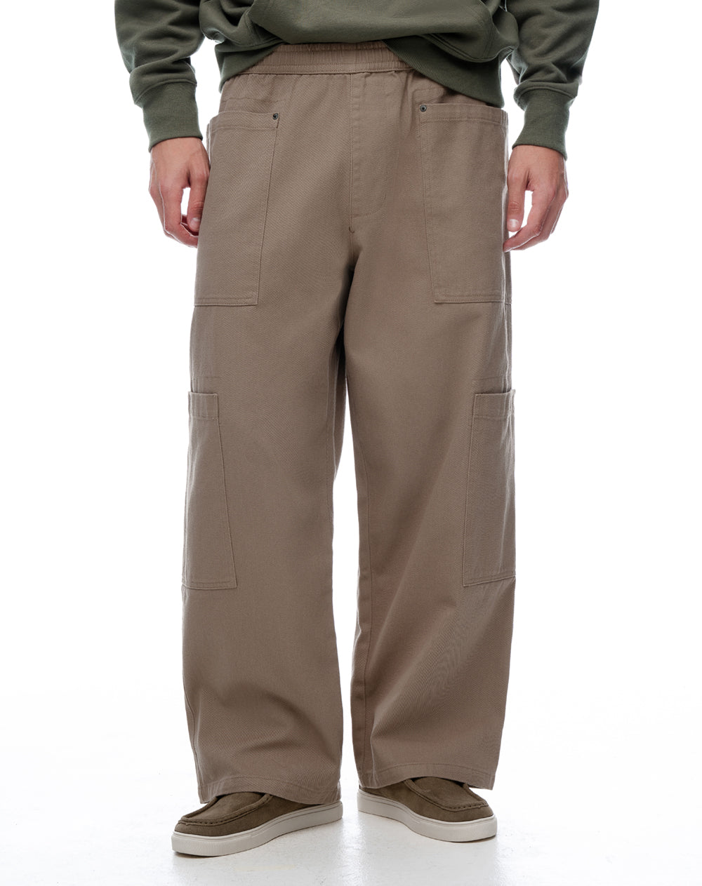 Pantalón loose habano hombre