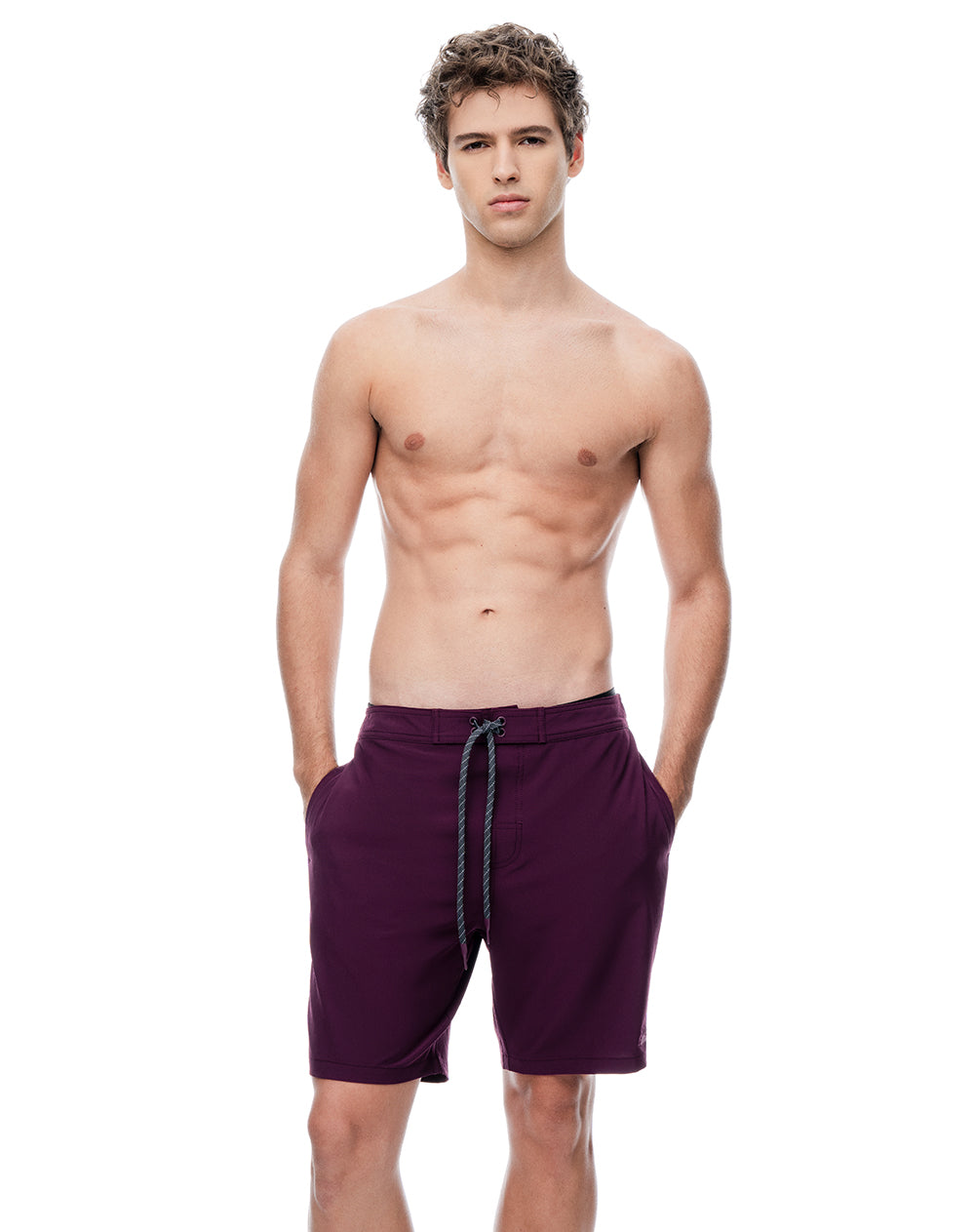 Pantaloneta vinotinto hombre