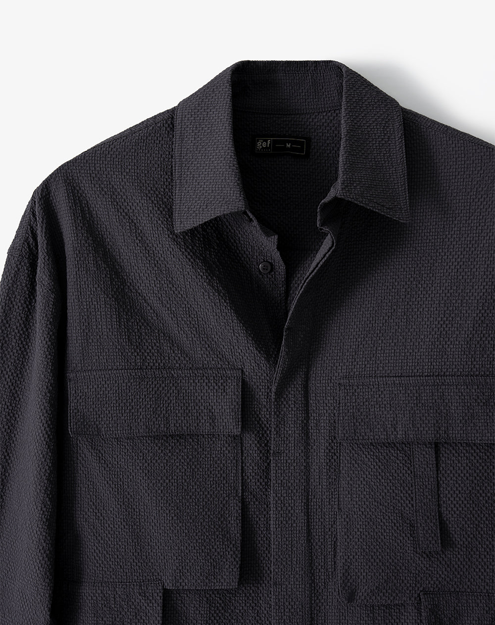 Camisa regular manga larga morada hombre