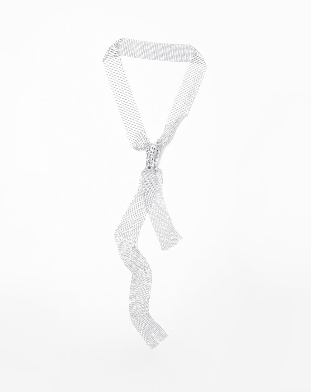 Collar plateado mujer