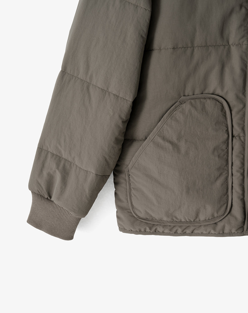 Chaqueta regular sin capucha habano hombre