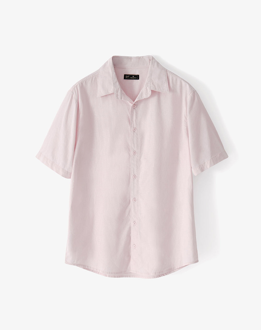 Camisa regular manga corta palo de rosa hombre