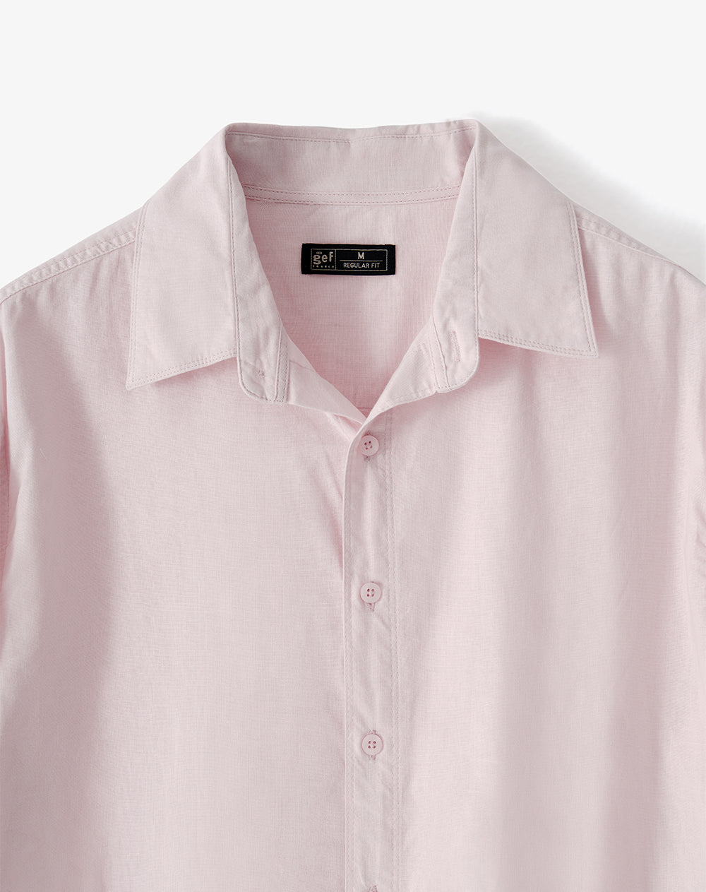 Camisa regular manga corta palo de rosa hombre