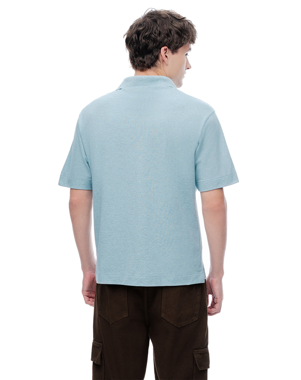 Polo regular azul ada hombre