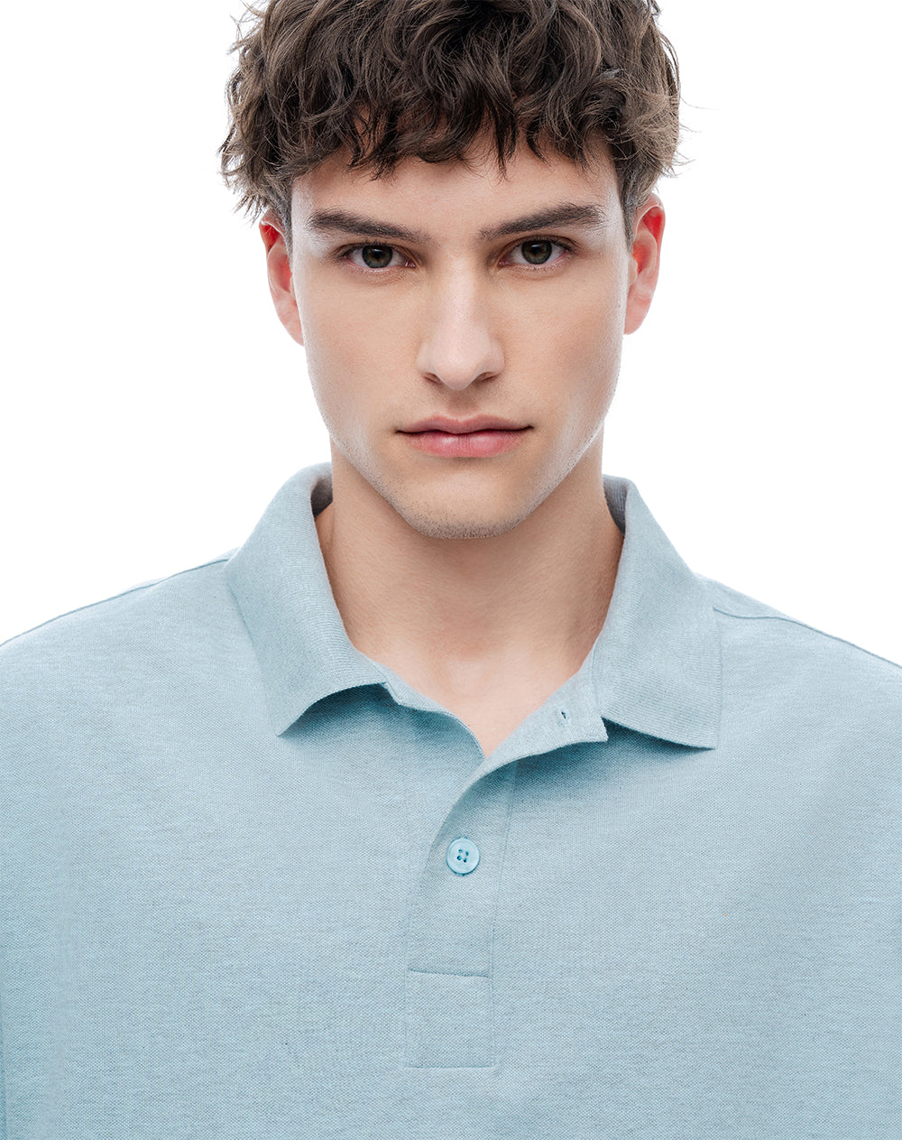 Polo regular azul ada hombre