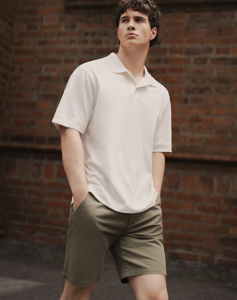 Polo regular vainilla hombre