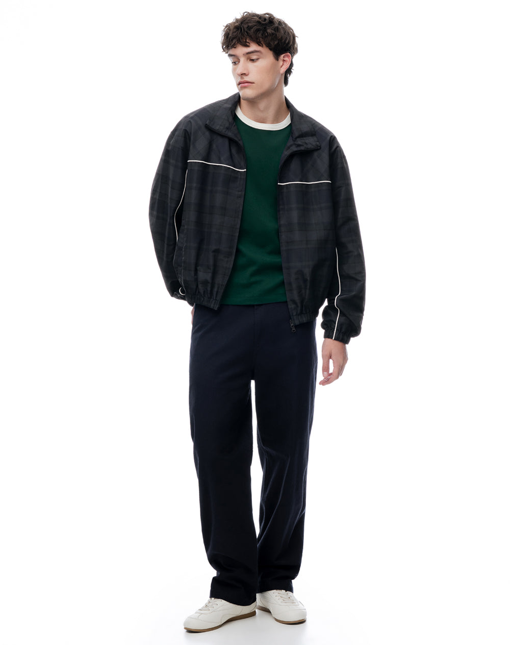 Pantalón regular azul hombre