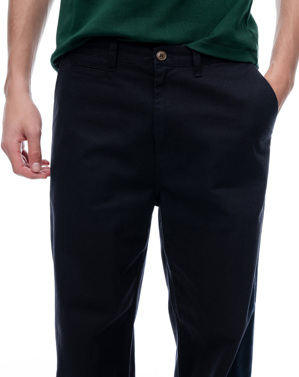 Pantalón regular azul hombre