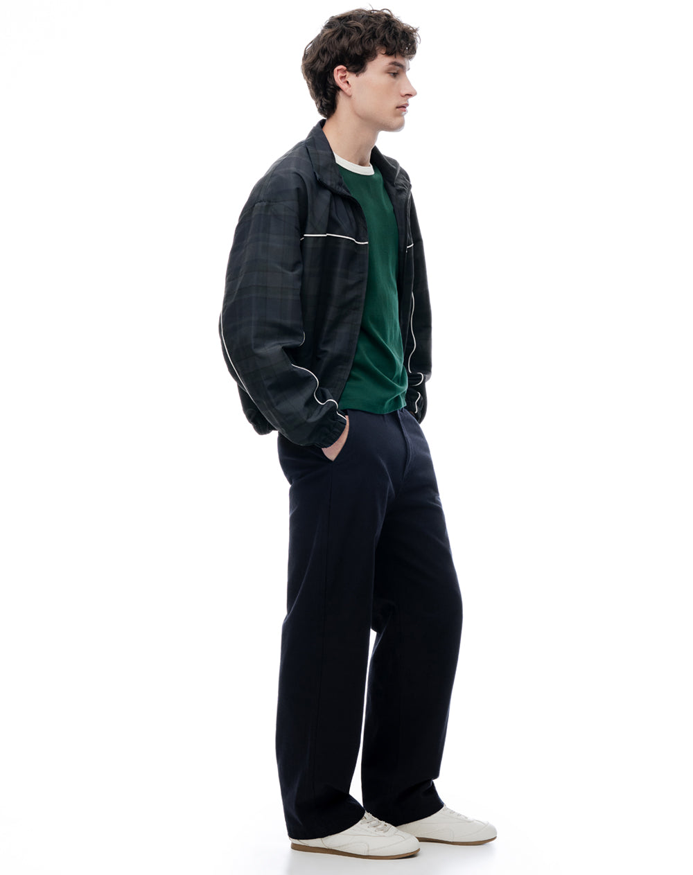 Pantalón regular azul hombre