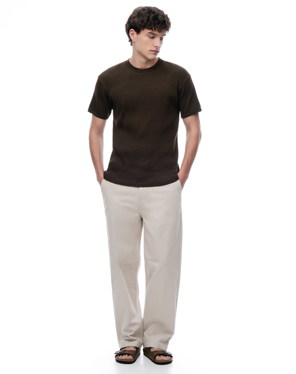 Pantalón regular vainilla hombre