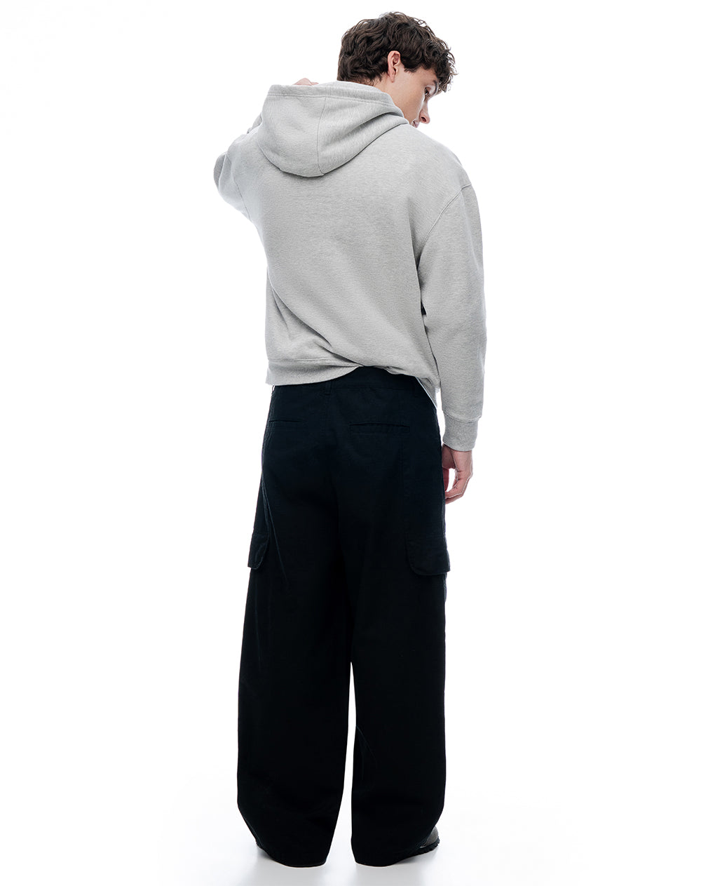 Pantalón regular negro hombre