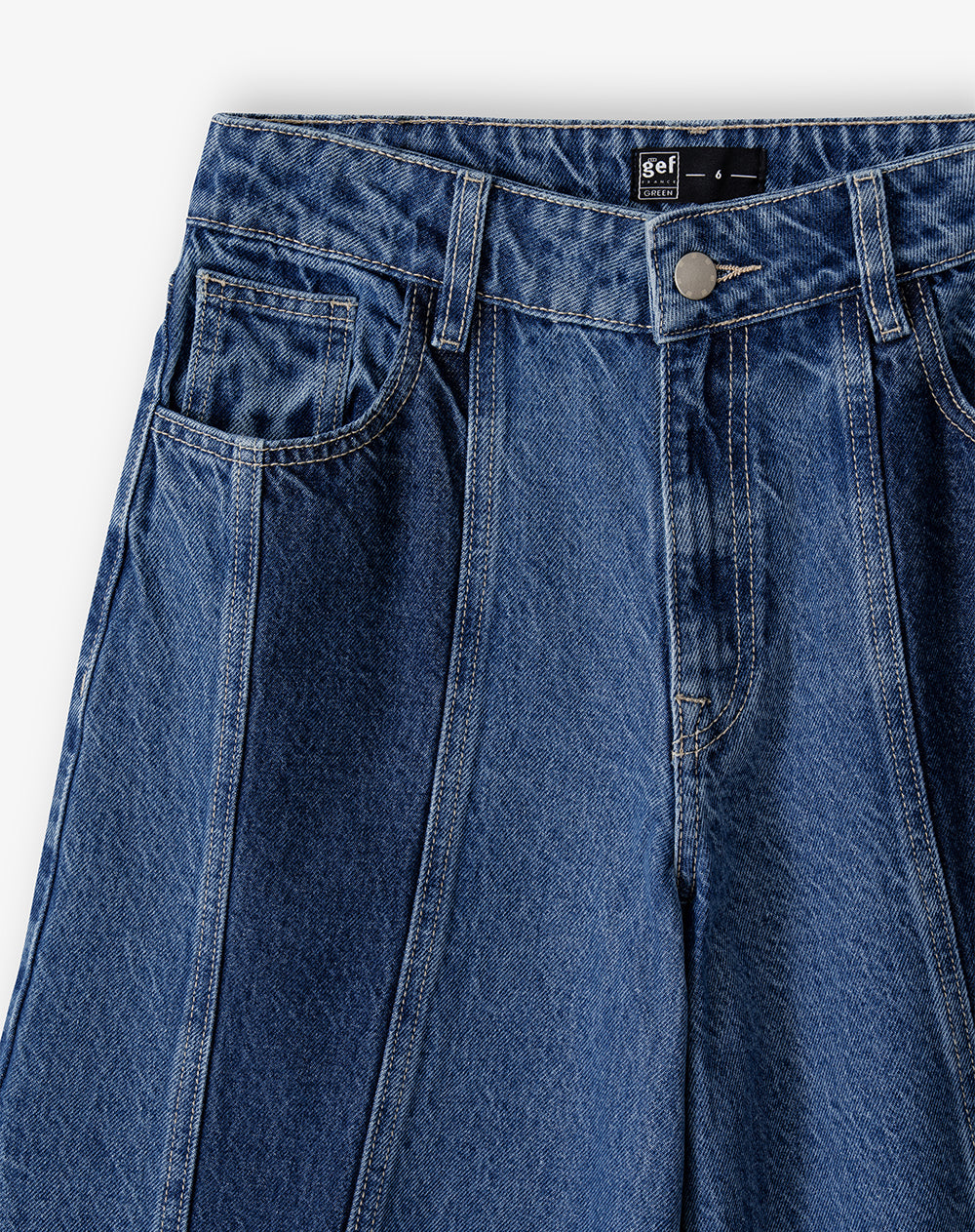 Jean relaxed fit tiro medio indigo